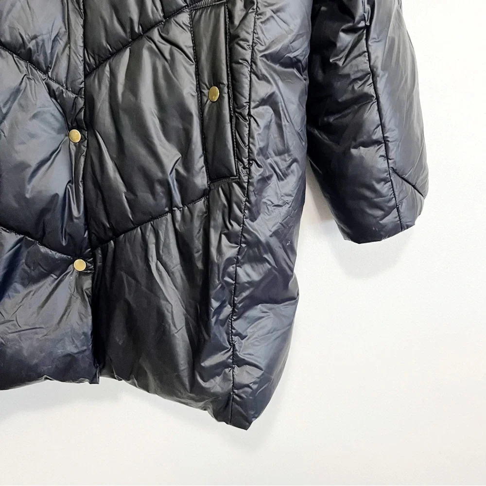 J. Crew Signature Villa Puffer Coat Primaloft Black Size Medium